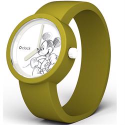 Image of O'Clock Mørk gul med Mickey Mouse ur